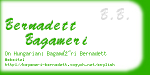 bernadett bagameri business card